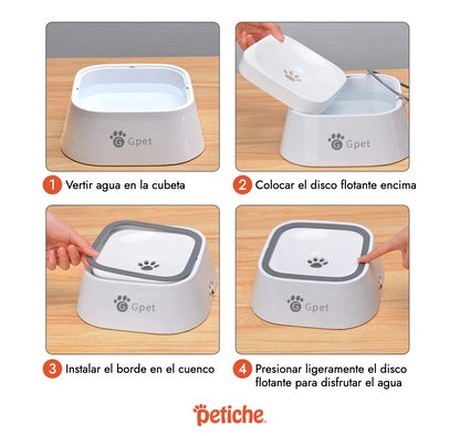 Splash-proof pet waterer