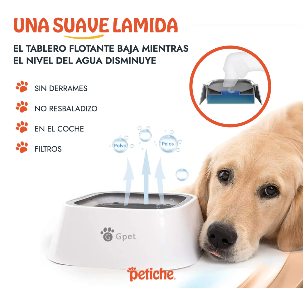 Splash-proof pet waterer